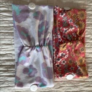 Floral and Abstract  Head Bands set of two